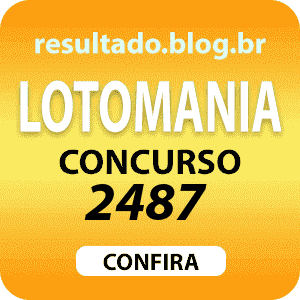 Resultado Lotomania 2487 Resultado Lotomania